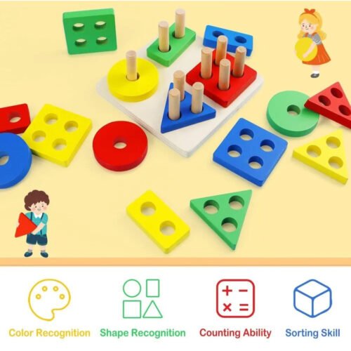 Wooden Shape Sorter (4 shapes)