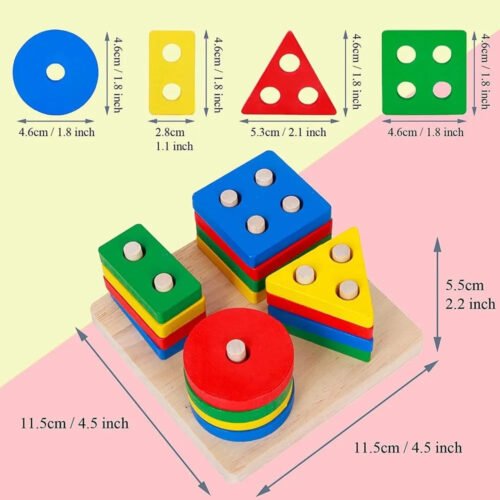 Wooden Shape Sorter (4 shapes)